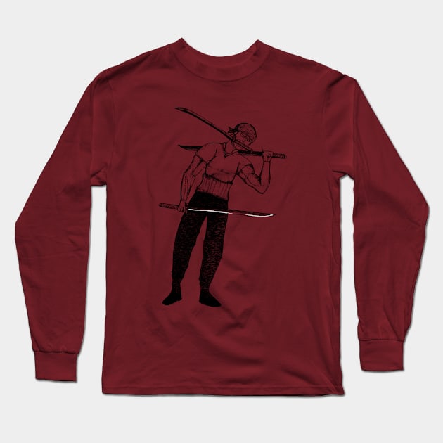 Roronoa Zoro Long Sleeve T-Shirt by Just art UY